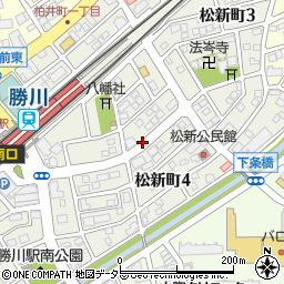 愛知県春日井市松新町4丁目周辺の地図