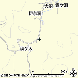 愛知県豊田市三箇町（秋ケ入）周辺の地図