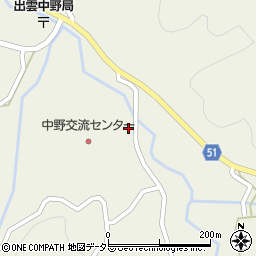 島根県雲南市三刀屋町中野410周辺の地図