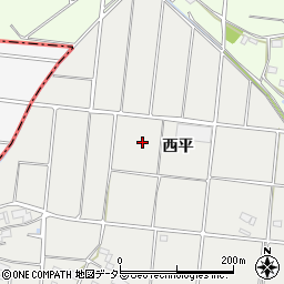 愛知県愛西市藤ケ瀬町（西平）周辺の地図