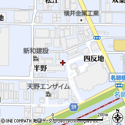 愛知県北名古屋市九之坪半野10周辺の地図