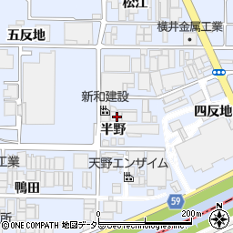 愛知県北名古屋市九之坪半野18周辺の地図