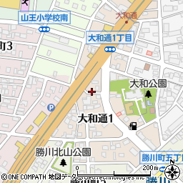 愛知県春日井市大和通周辺の地図