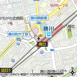 勝川駅前周辺の地図