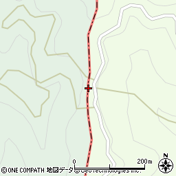 知谷峠周辺の地図