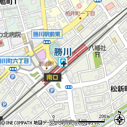 勝川駅周辺の地図