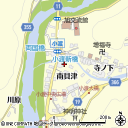 小渡温泉周辺の地図