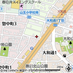 愛知県春日井市惣中町周辺の地図