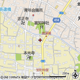 静岡県富士宮市宝町16周辺の地図