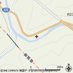 智頭町第四号車分団　車庫周辺の地図