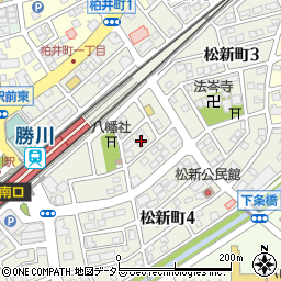 愛知県春日井市松新町周辺の地図