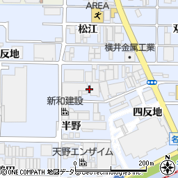 愛知県北名古屋市九之坪半野6周辺の地図