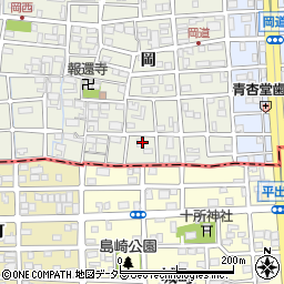 愛知県北名古屋市沖村岡周辺の地図