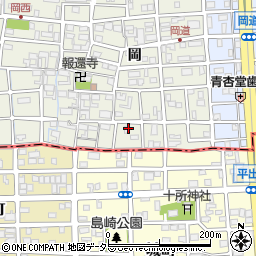 愛知県北名古屋市沖村（岡）周辺の地図