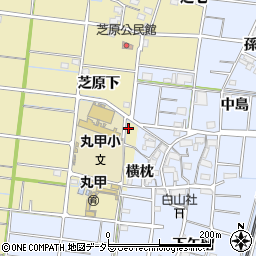 愛知県稲沢市祖父江町甲新田芝八周辺の地図