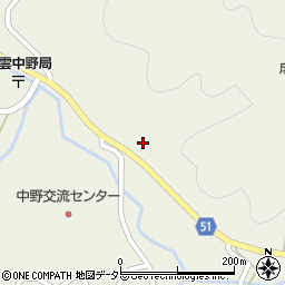 島根県雲南市三刀屋町中野883周辺の地図