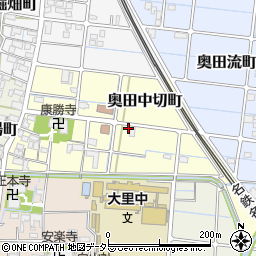 愛知県稲沢市奥田中切町周辺の地図