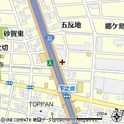 愛知県清須市春日五反地周辺の地図