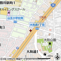 かつや愛知勝川インター店周辺の地図