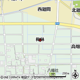 愛知県稲沢市堀之内町梅林周辺の地図