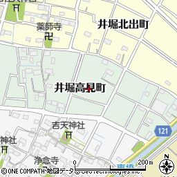 愛知県稲沢市井堀高見町周辺の地図