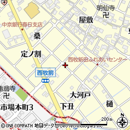 愛知県清須市春日西牧前周辺の地図