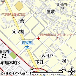 愛知県清須市春日（西牧前）周辺の地図