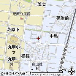 愛知県稲沢市祖父江町三丸渕中島7周辺の地図