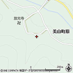 京都府南丹市美山町原尾ノ上周辺の地図