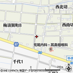 愛知県稲沢市梅須賀町7丁目周辺の地図