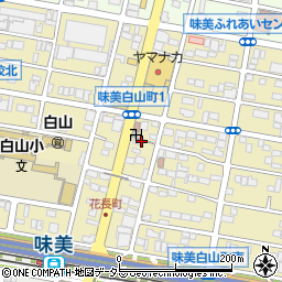 愛知県春日井市味美白山町周辺の地図