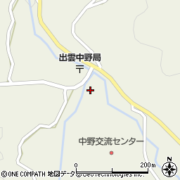 島根県雲南市三刀屋町中野375周辺の地図