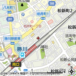 名鉄協商勝川駅前駐車場周辺の地図