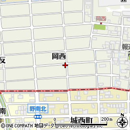 愛知県北名古屋市沖村岡西周辺の地図