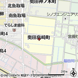 愛知県稲沢市奥田島崎町周辺の地図