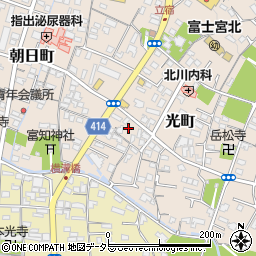 静岡県富士宮市光町8周辺の地図
