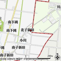 愛知県稲沢市祖父江町神明津（北子新田）周辺の地図
