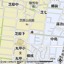 愛知県稲沢市祖父江町三丸渕中島1-1周辺の地図