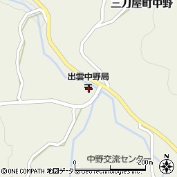 島根県雲南市三刀屋町中野284周辺の地図