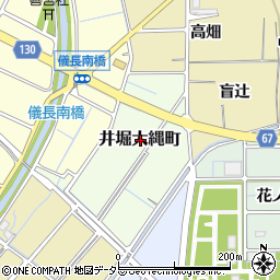 愛知県稲沢市井堀大縄町周辺の地図