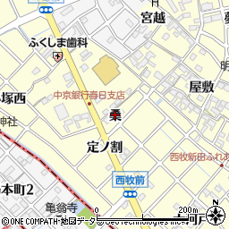 愛知県清須市春日桑周辺の地図