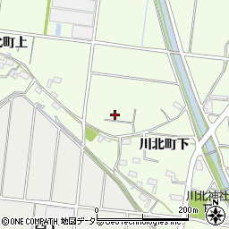 愛知県愛西市川北町周辺の地図