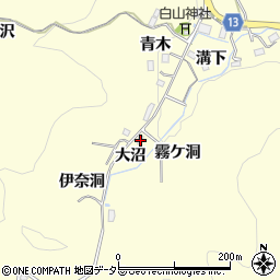 愛知県豊田市三箇町（大沼）周辺の地図