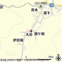 愛知県豊田市三箇町大沼45周辺の地図