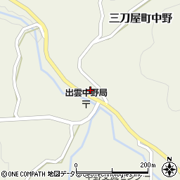 島根県雲南市三刀屋町中野922-1周辺の地図