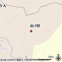 愛知県豊田市白川町山ノ田周辺の地図