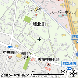 静岡県富士宮市城北町周辺の地図