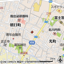 セブンイレブン富士宮朝日町店周辺の地図