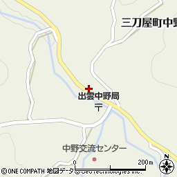 島根県雲南市三刀屋町中野923周辺の地図