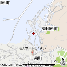 愛知県瀬戸市西印所町17周辺の地図